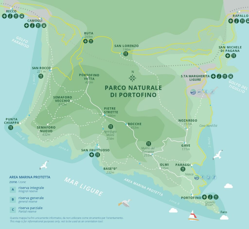 San Fruttuoso map