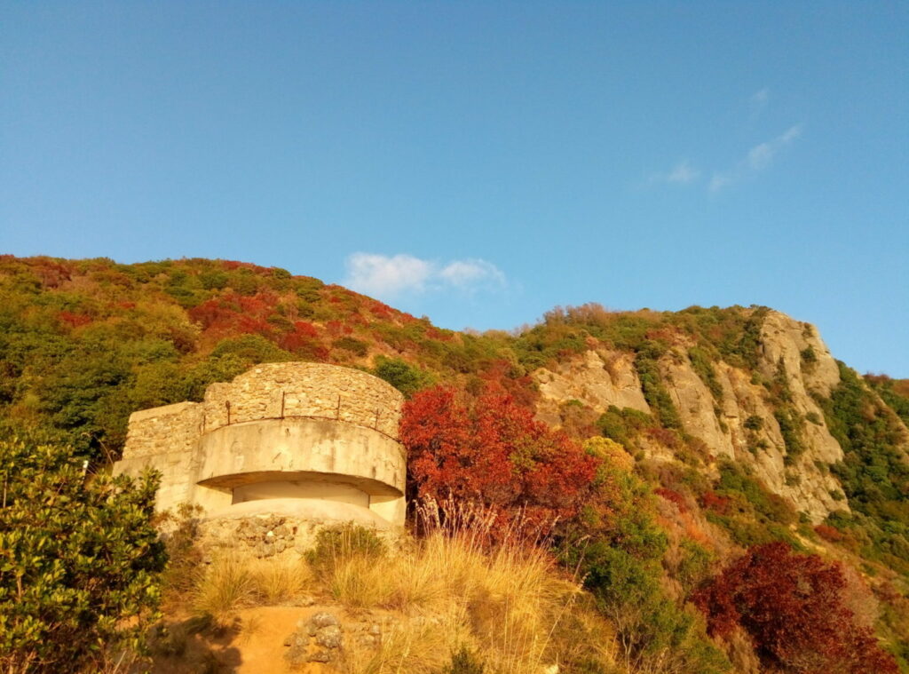 batterie sopra punta chiappa - parco di portofino